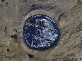Pingualuit crater lake in Canada is a modern-day example of a cold impact crater-hosted lake on Earth analogous to ancient crater lakes on Mars.Credit: Google Earth